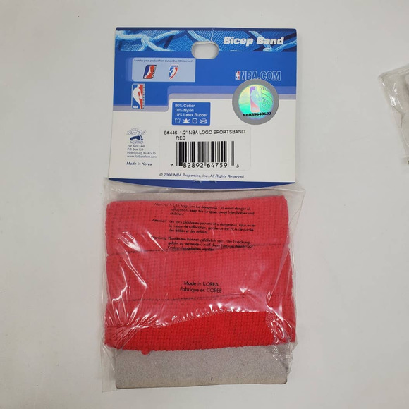 Vintage NBA Logo Bicep Band NEW - Red - Picture 2 of 2